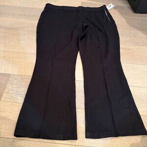 DKNY WOMENS 18W BOOTCUT BLACK SIDE ZIP DRESS PANTS NEW HIGH WAIST FULL LENGTH